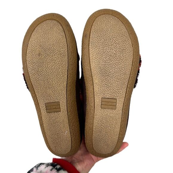 Toms red plaid slippers women’s size 6 - Picture 3 of 8